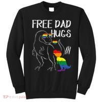 Free Dad Hugs LGBT Pride Dad Dinosaur Rex Proud Ally Sweatshirt thumb 0
