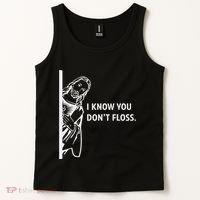 Funny Dental Hygienist Jesus I Know You DonT Floss Tank Top thumb 2