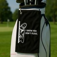 Funny Dental Hygienist Jesus I Know You DonT Floss Golf Towel thumb 2