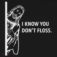 Funny Dental Hygienist Jesus I Know You DonT Floss Visor thumb 3