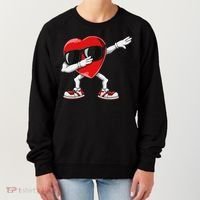 Funny Dabbing Heart gift for Valentines Day Women's Sweatshirt thumb 0