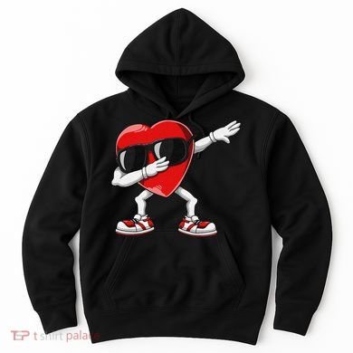 Funny Dabbing Heart gift for Valentines Day Hoodie