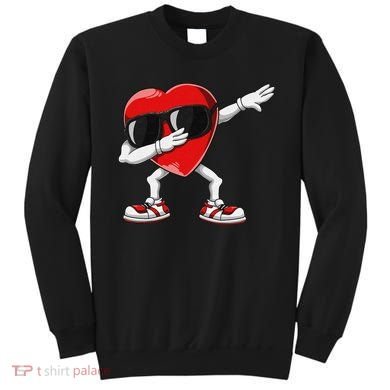 Funny Dabbing Heart gift for Valentines Day Sweatshirt