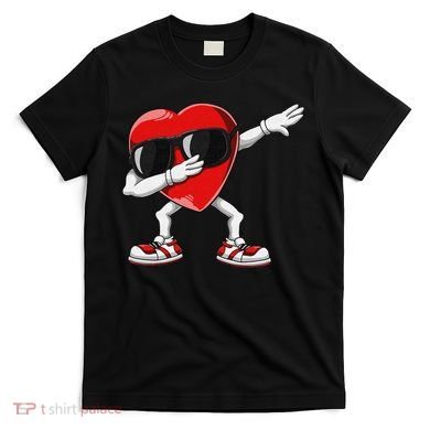 Funny Dabbing Heart gift for Valentines Day T-Shirt