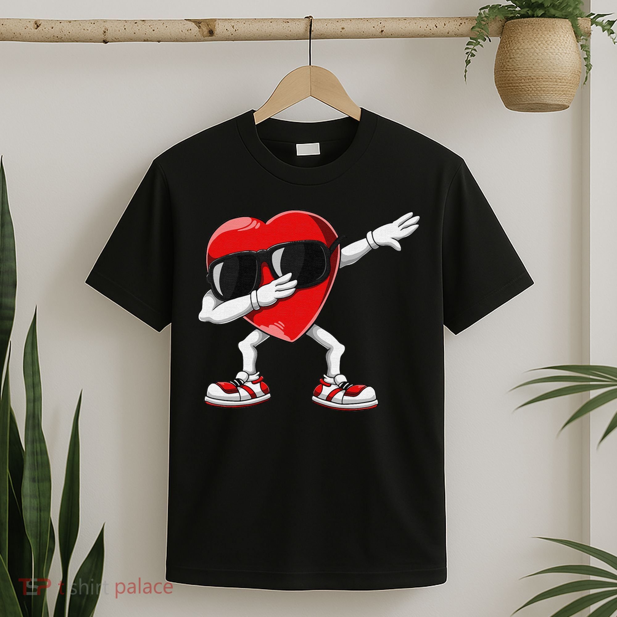 Funny Dabbing Heart gift for Valentines Day T-Shirt