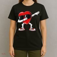Funny Dabbing Heart gift for Valentines Day T-Shirt thumb 4