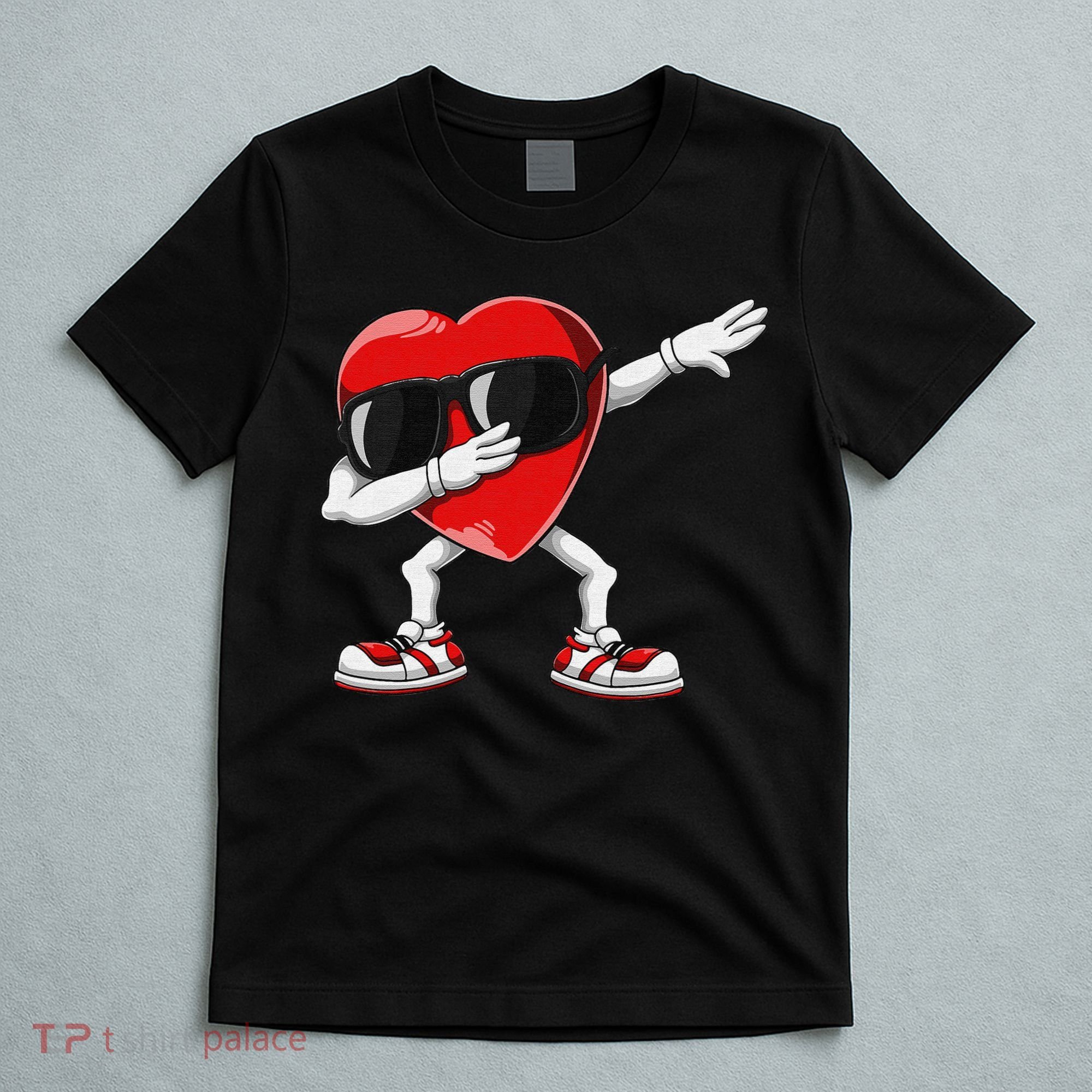 Funny Dabbing Heart gift for Valentines Day T-Shirt