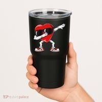 Funny Dabbing Heart gift for Valentines Day Tumbler thumb 2