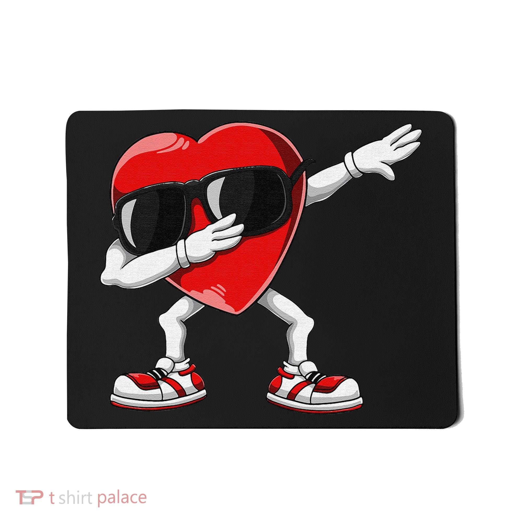 Funny Dabbing Heart gift for Valentines Day Mousepad
