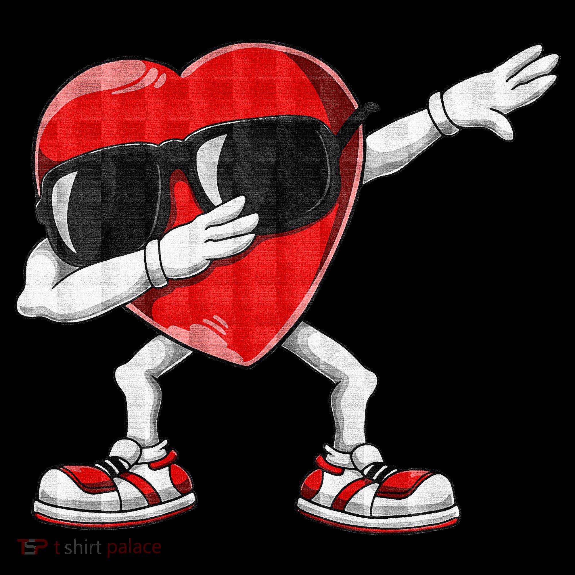 Funny Dabbing Heart gift for Valentines Day Mousepad
