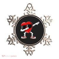 Funny Dabbing Heart gift for Valentines Day Ornament thumb 0