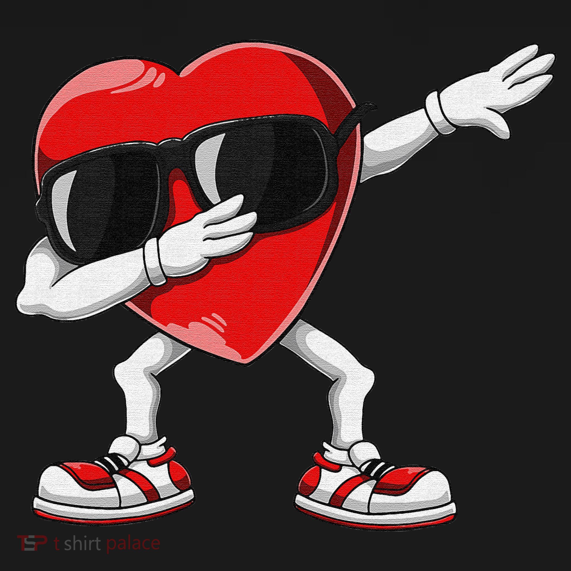 Funny Dabbing Heart gift for Valentines Day Women's Tank Top