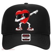Funny Dabbing Heart gift for Valentines Day Hat thumb 0