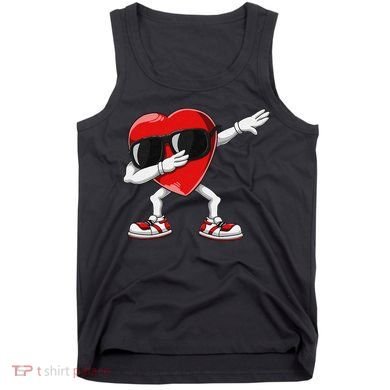 Funny Dabbing Heart gift for Valentines Day Tank Top