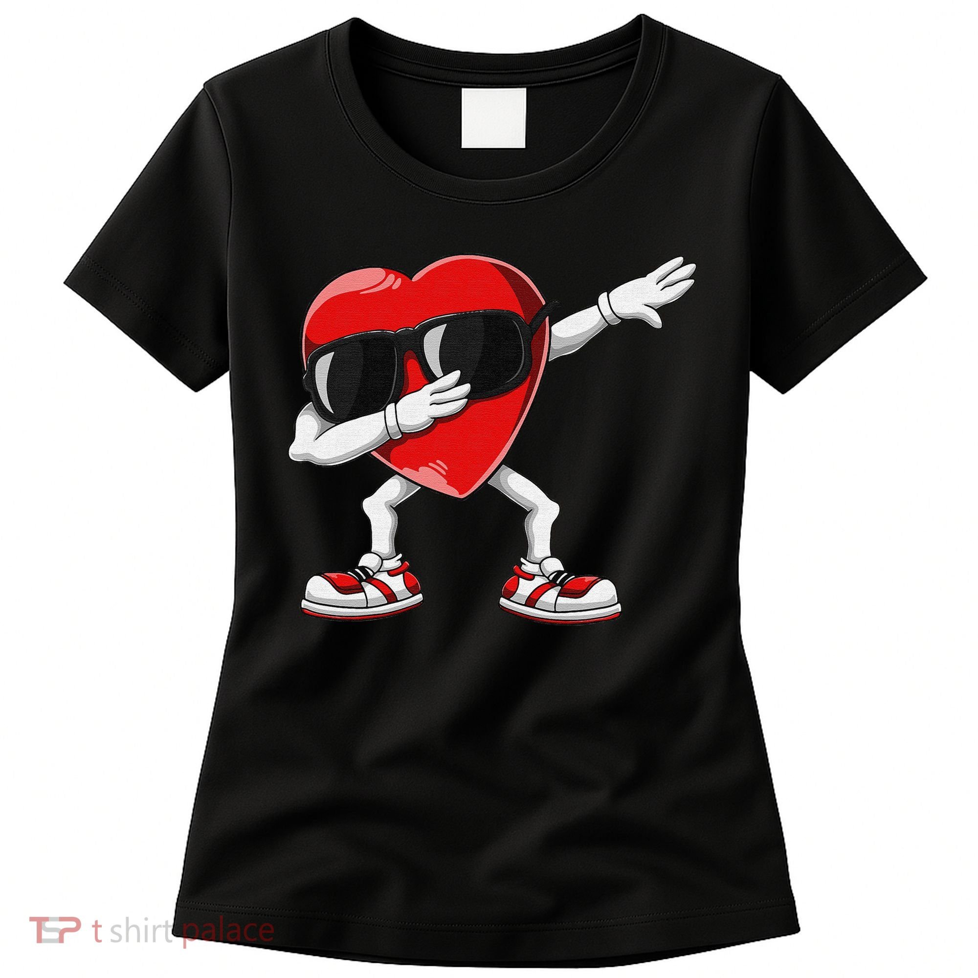 Funny Dabbing Heart gift for Valentines Day Women's T-Shirt