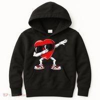 Funny Dabbing Heart gift for Valentines Day Kids Hoodie thumb 0