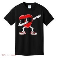 Funny Dabbing Heart gift for Valentines Day Kids T-Shirt thumb 0
