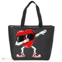 Funny Dabbing Heart gift for Valentines Day Tote Bag thumb 0