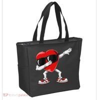 Funny Dabbing Heart gift for Valentines Day Tote Bag thumb 2