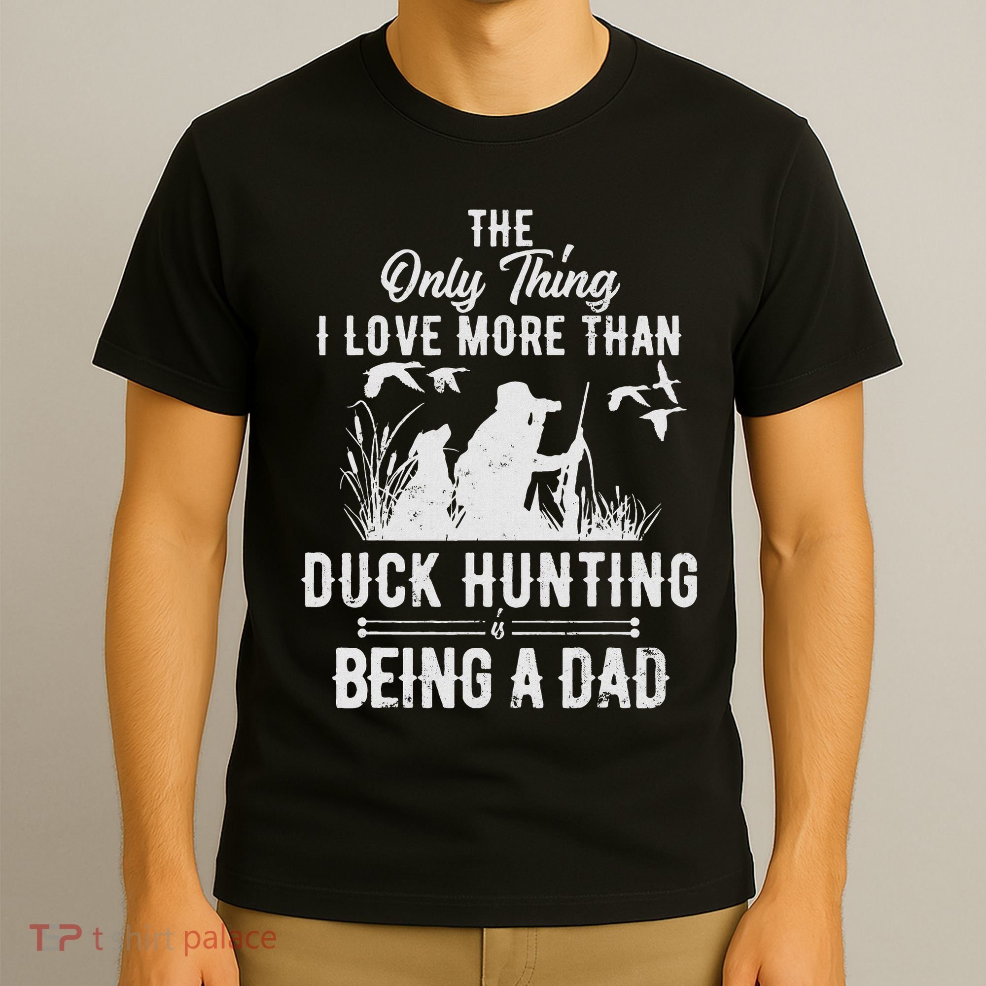 Funny Duck Hunting With Dad Dog Gift For Duck Hunting T-Shirt