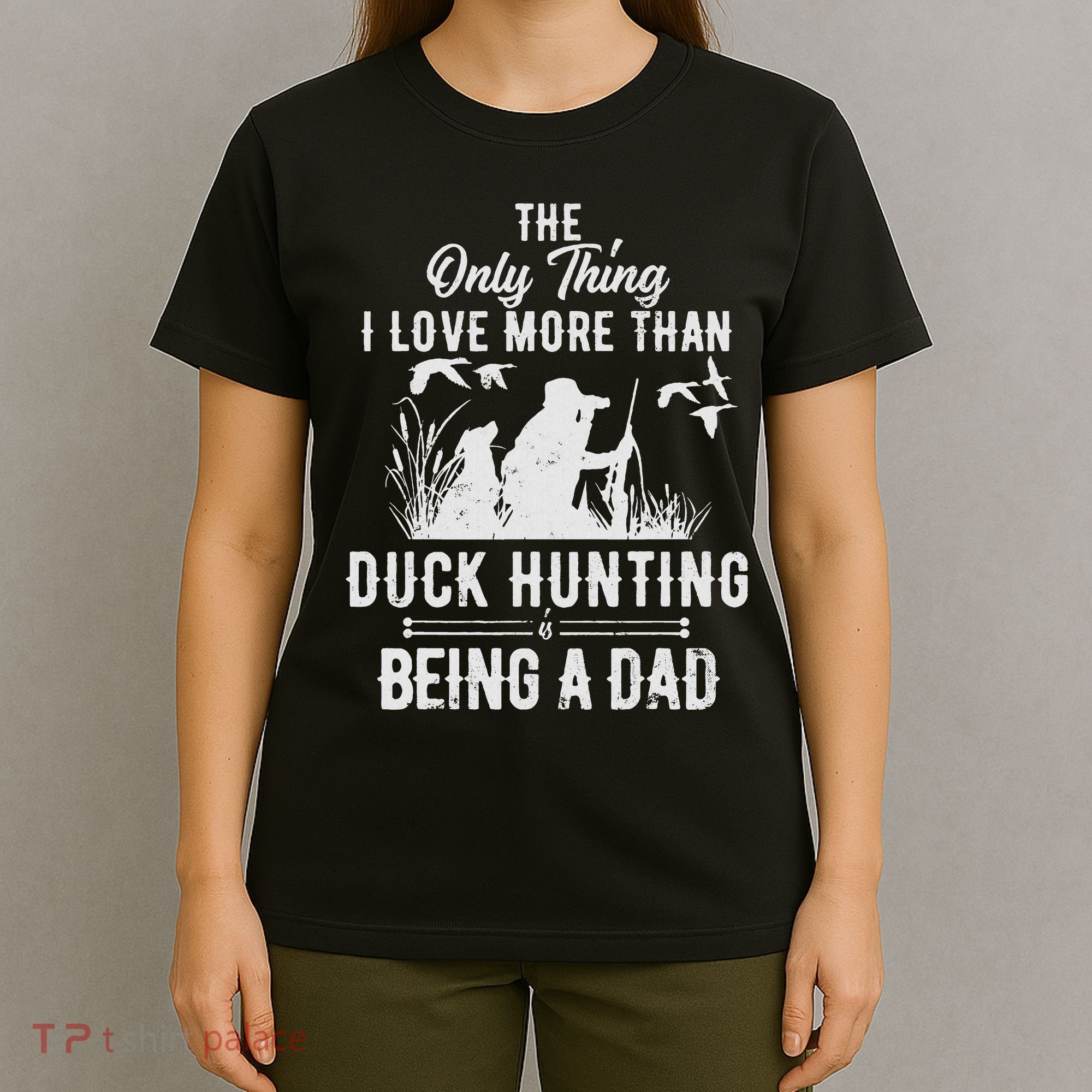 Funny Duck Hunting With Dad Dog Gift For Duck Hunting T-Shirt