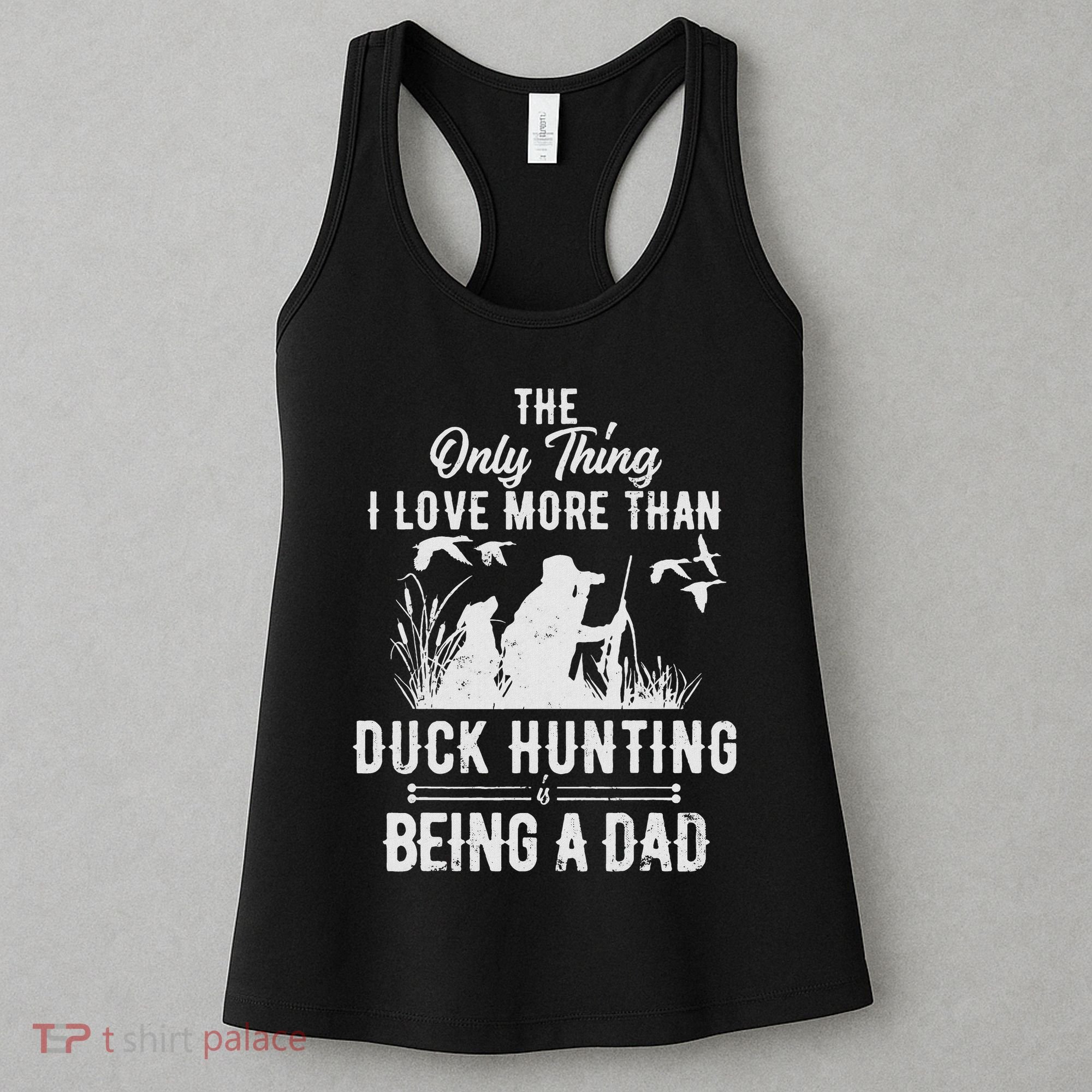 Funny Duck Hunting With Dad Dog Gift For Duck Hunting Women's Tank Top