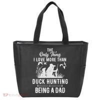 Funny Duck Hunting With Dad Dog Gift For Duck Hunting Tote Bag thumb 0