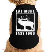 Funny Deer Hunting Season Eat More Fast Food Hunter Doggie Tank thumb 0