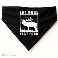 Funny Deer Hunting Season Eat More Fast Food Hunter USA-Made Doggie Bandana thumb 0