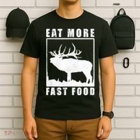 Funny Deer Hunting Season Eat More Fast Food Hunter T-Shirt thumb 6