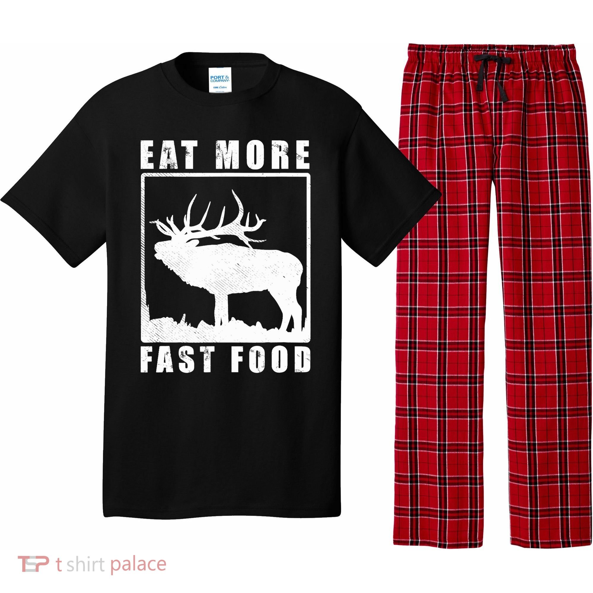 Funny Deer Hunting Season Eat More Fast Food Hunter Pajama Set