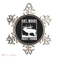Funny Deer Hunting Season Eat More Fast Food Hunter Ornament thumb 0