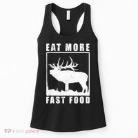 Funny Deer Hunting Season Eat More Fast Food Hunter Women's Tank Top thumb 0