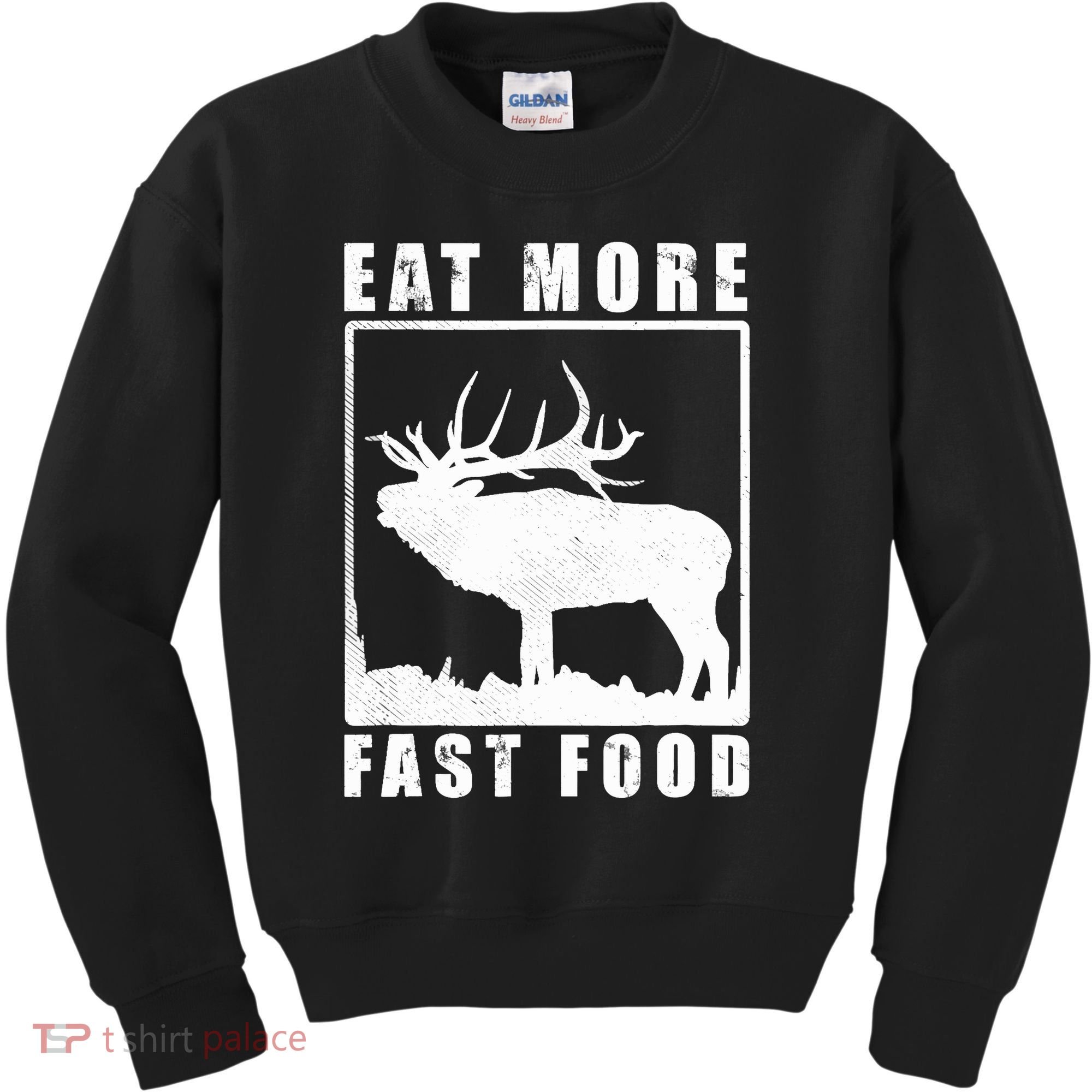 Funny Deer Hunting Season Eat More Fast Food Hunter Kids Sweatshirt