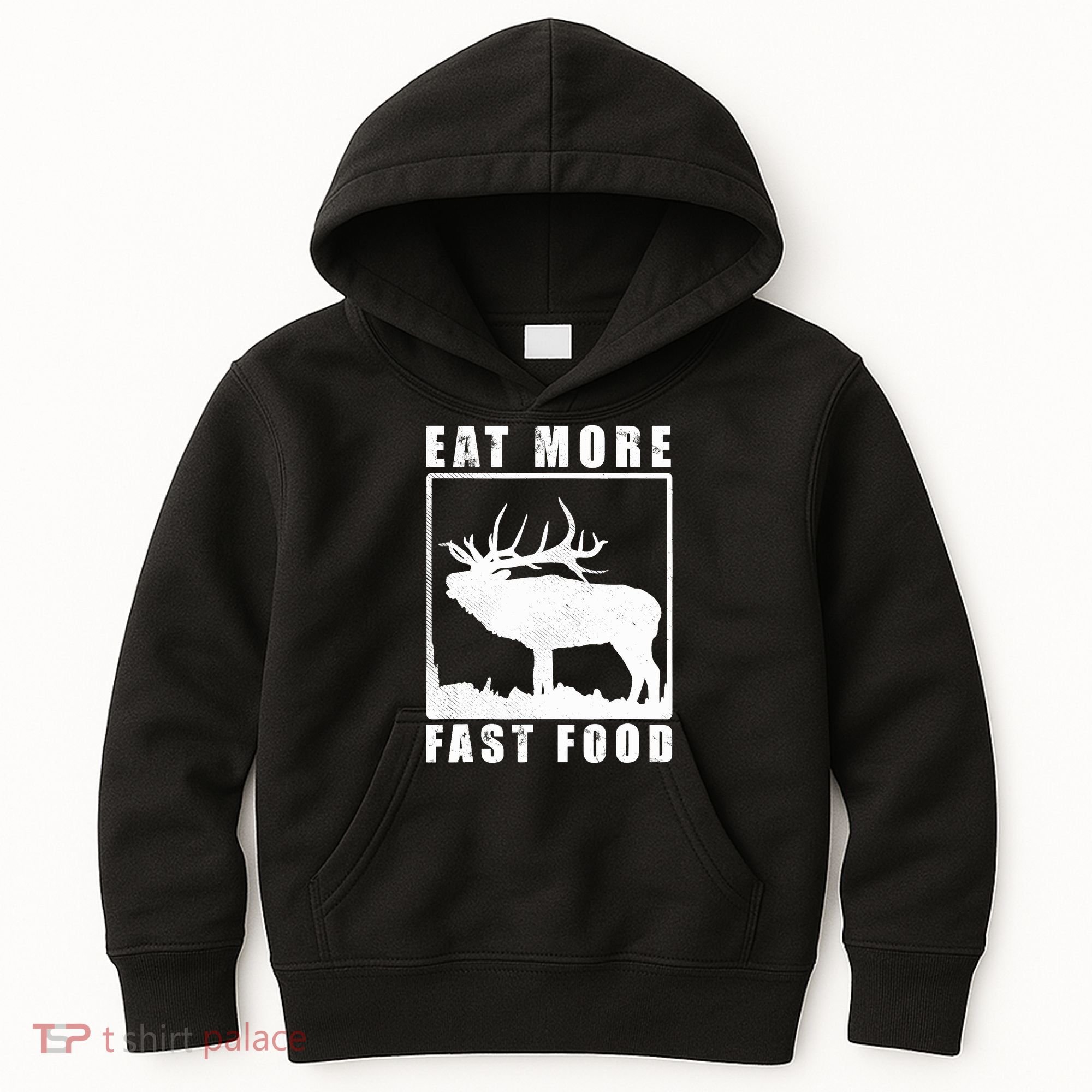 Funny Deer Hunting Season Eat More Fast Food Hunter Kids Hoodie