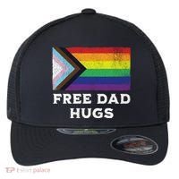 Free Dad Hugs Lgbt Rainbow Pride Fathers Day Pride Month Gift Flexfit Unipanel Trucker Cap thumb 0