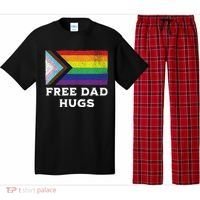 Free Dad Hugs Lgbt Rainbow Pride Fathers Day Pride Month Gift Pajama Set thumb 0