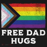 Free Dad Hugs Lgbt Rainbow Pride Fathers Day Pride Month Gift Women's Hoodie thumb 2