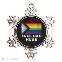 Free Dad Hugs Lgbt Rainbow Pride Fathers Day Pride Month Gift Ornament thumb 0