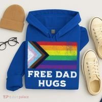 Free Dad Hugs Lgbt Rainbow Pride Fathers Day Pride Month Gift Hoodie thumb 4
