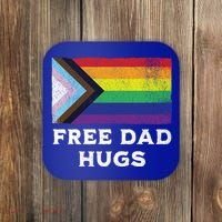 Free Dad Hugs Lgbt Rainbow Pride Fathers Day Pride Month Gift Coaster thumb 0