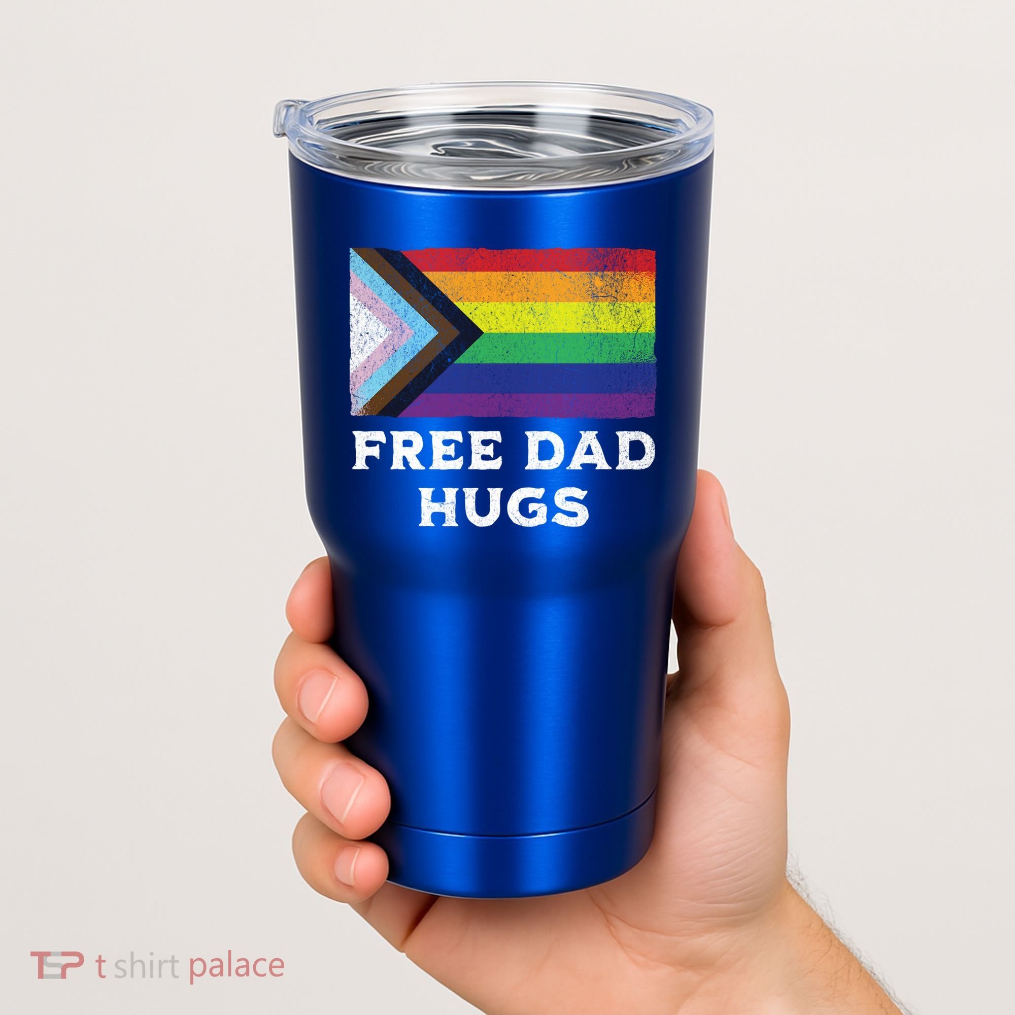 Free Dad Hugs Lgbt Rainbow Pride Fathers Day Pride Month Gift Tumbler