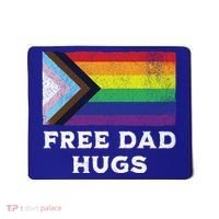 Free Dad Hugs Lgbt Rainbow Pride Fathers Day Pride Month Gift Mousepad thumb 0