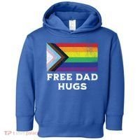 Free Dad Hugs Lgbt Rainbow Pride Fathers Day Pride Month Gift Toddler Hoodie thumb 0