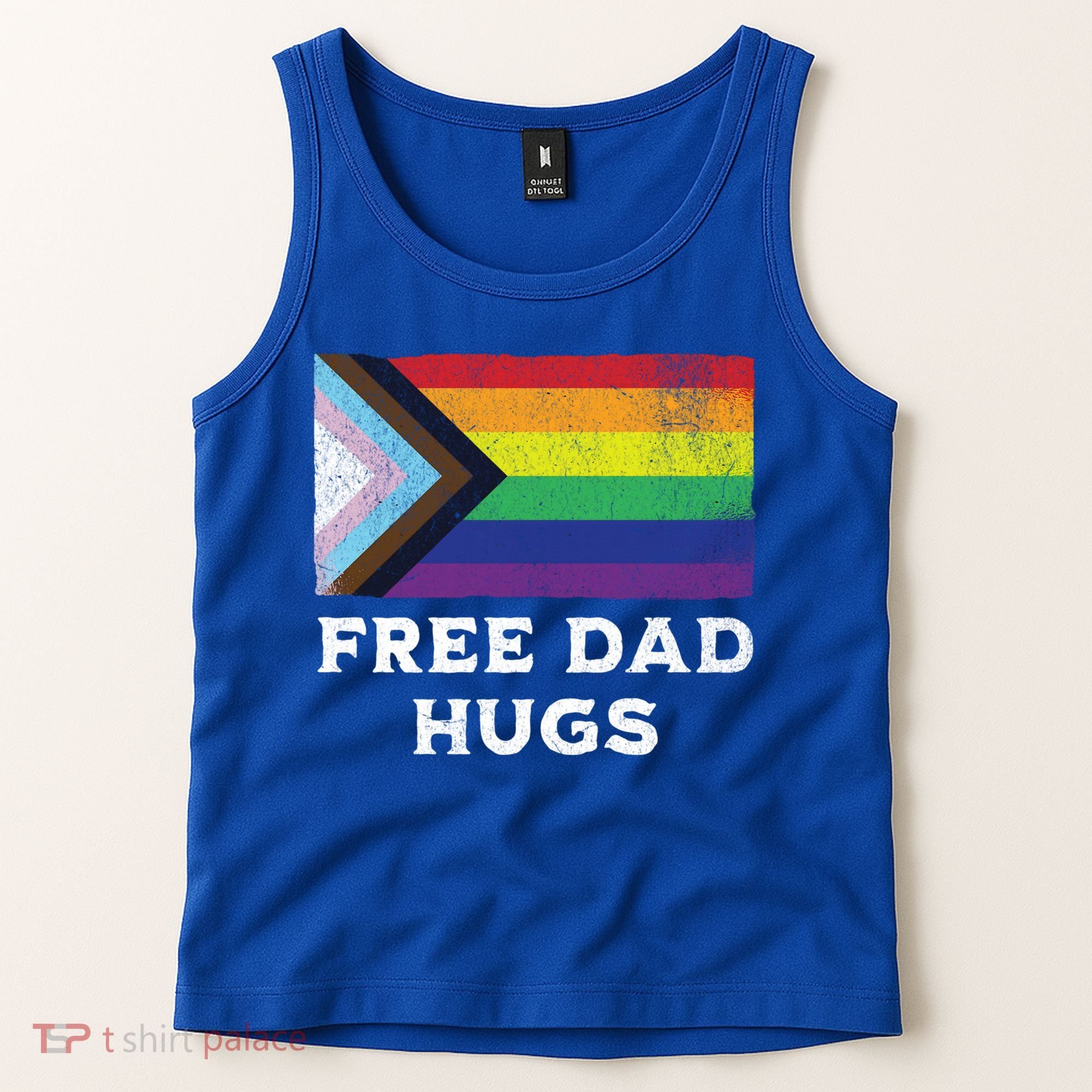 Free Dad Hugs Lgbt Rainbow Pride Fathers Day Pride Month Gift Tank Top