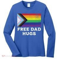 Free Dad Hugs Lgbt Rainbow Pride Fathers Day Pride Month Gift Women's Long Sleeve Shirt thumb 0