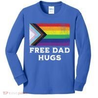 Free Dad Hugs Lgbt Rainbow Pride Fathers Day Pride Month Gift Kids Long Sleeve Shirt thumb 0
