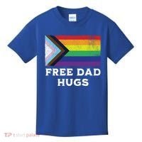 Free Dad Hugs Lgbt Rainbow Pride Fathers Day Pride Month Gift Kids T-Shirt thumb 0