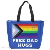 Free Dad Hugs Lgbt Rainbow Pride Fathers Day Pride Month Gift Tote Bag thumb 0