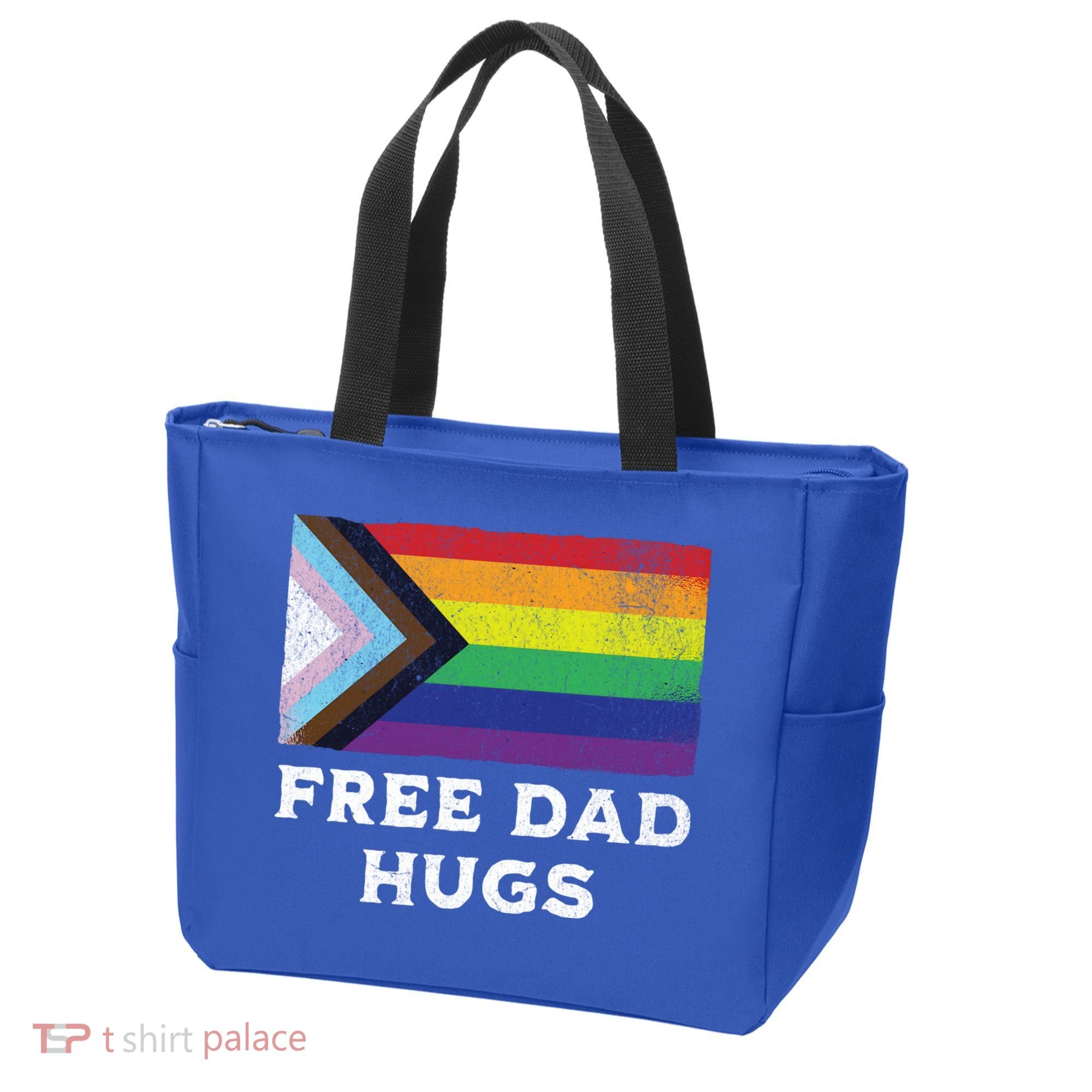 Free Dad Hugs Lgbt Rainbow Pride Fathers Day Pride Month Gift Tote Bag